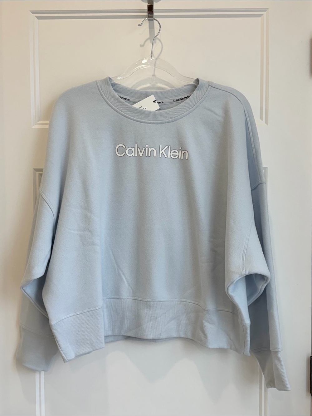 Calvin Klein Pale Blue Logo Crewneck Sweatshirt